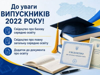 Інформаційний банер До уваги випускників 2022 року!
